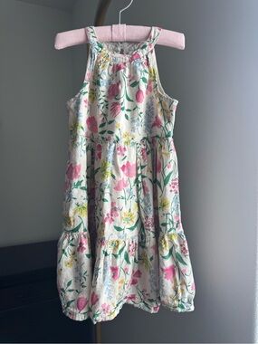 Old Navy 4T Floral Summer Dress Toddler Girls Sleeveless Tiered Cotton Blend